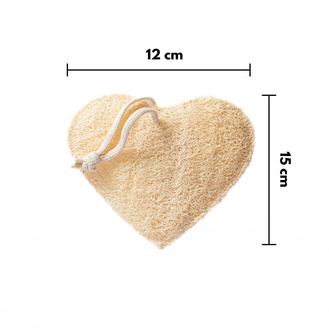 EcoHeart - Loofah Schwamm Herzförmig - Luffa Schwamm
