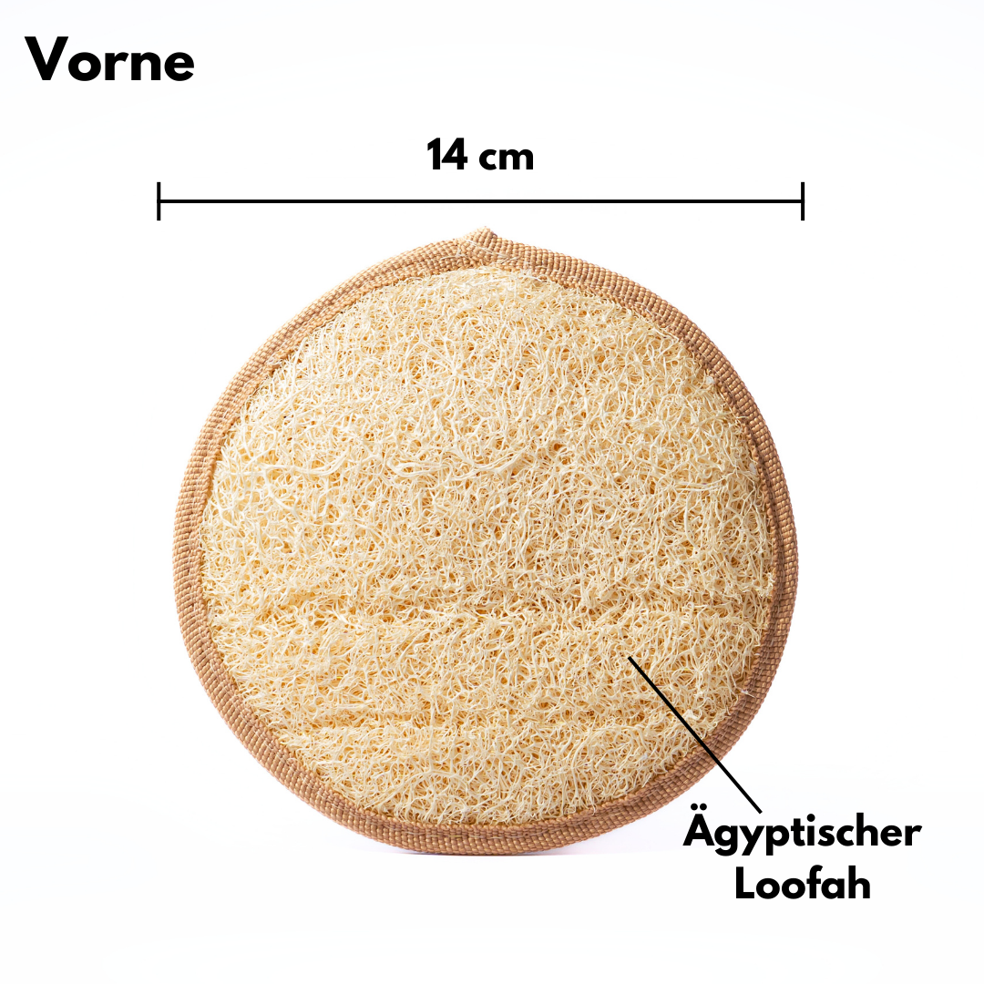 Loofah Körperpad Rund - Luffa Schwamm