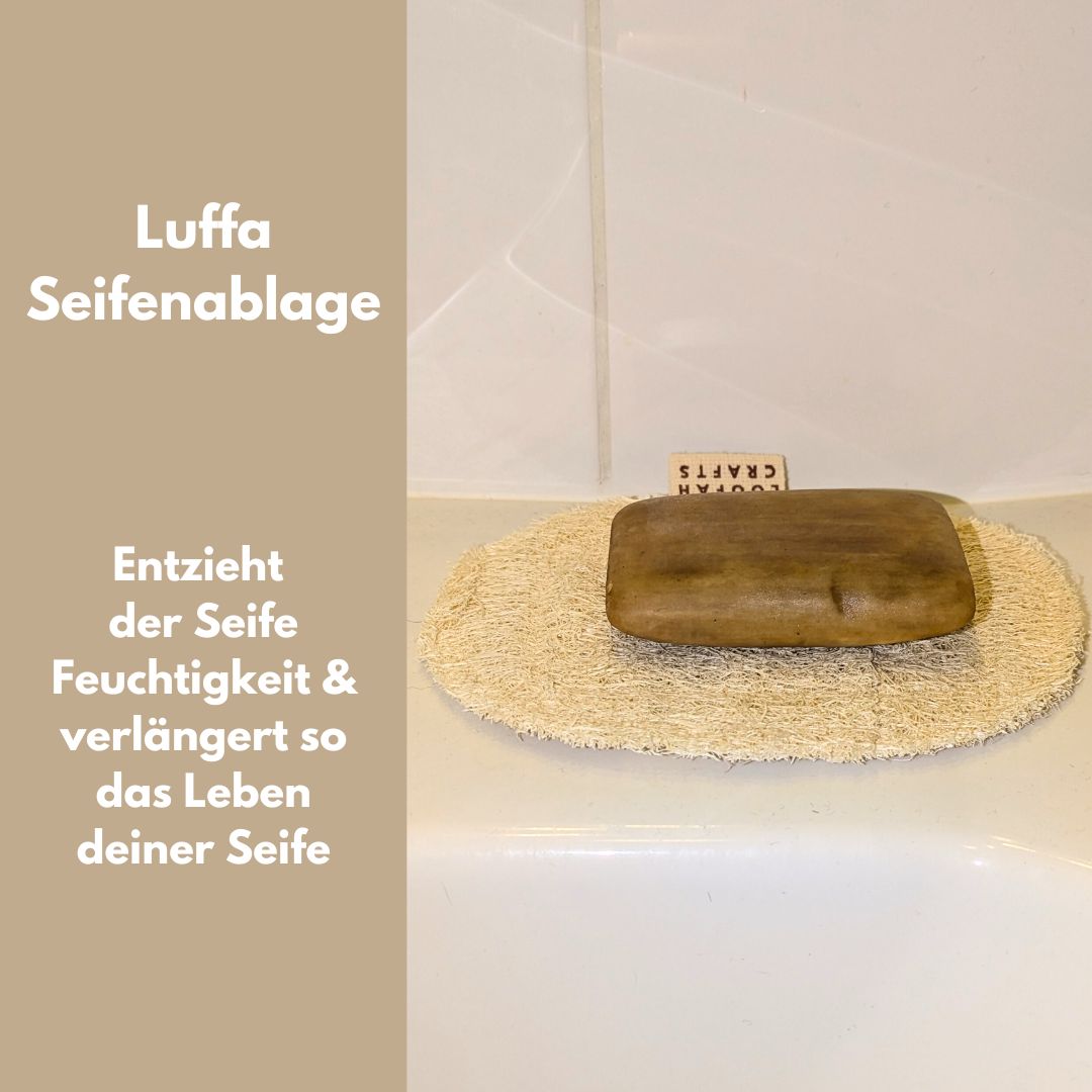 Loofah Seifenablage 2x - Luffa Schwamm