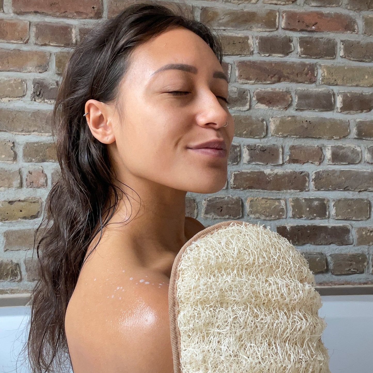 Loofah Peelinghandschuh - Beidseitig - Luffa Schwamm