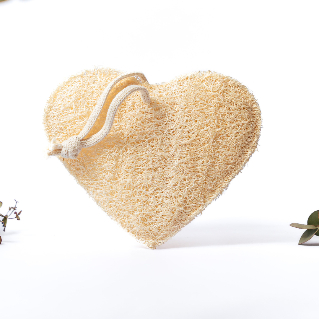 EcoHeart - Loofah Schwamm Herzförmig - Luffa Schwamm