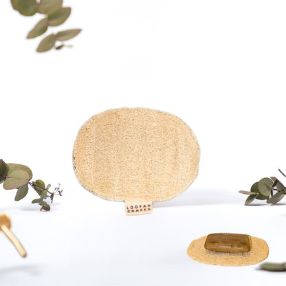 Loofah Soap Dish 2-Pack – Natural Luffa Sponge