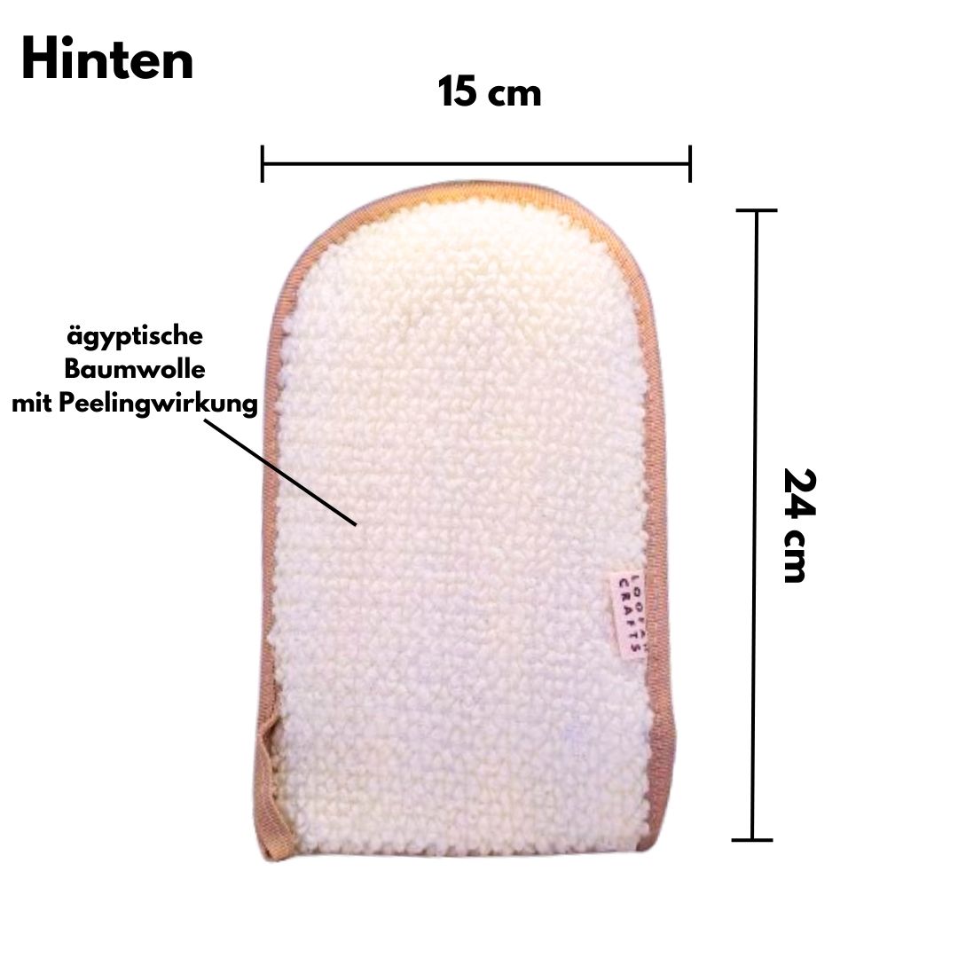 Premium Luffa Peelinghandschuh 24x15 cm – Sanftes Peeling & weiche Pflege – Loofah Crafts