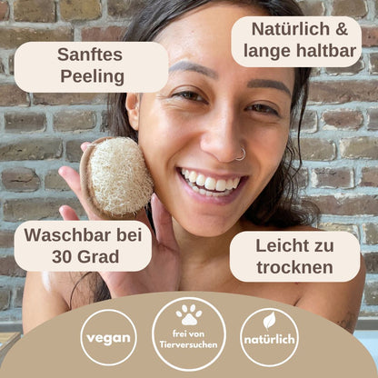 2x Premium Loofah Make-Up Removal & Exfoliating Pads – Natural & Luxurious Skincare