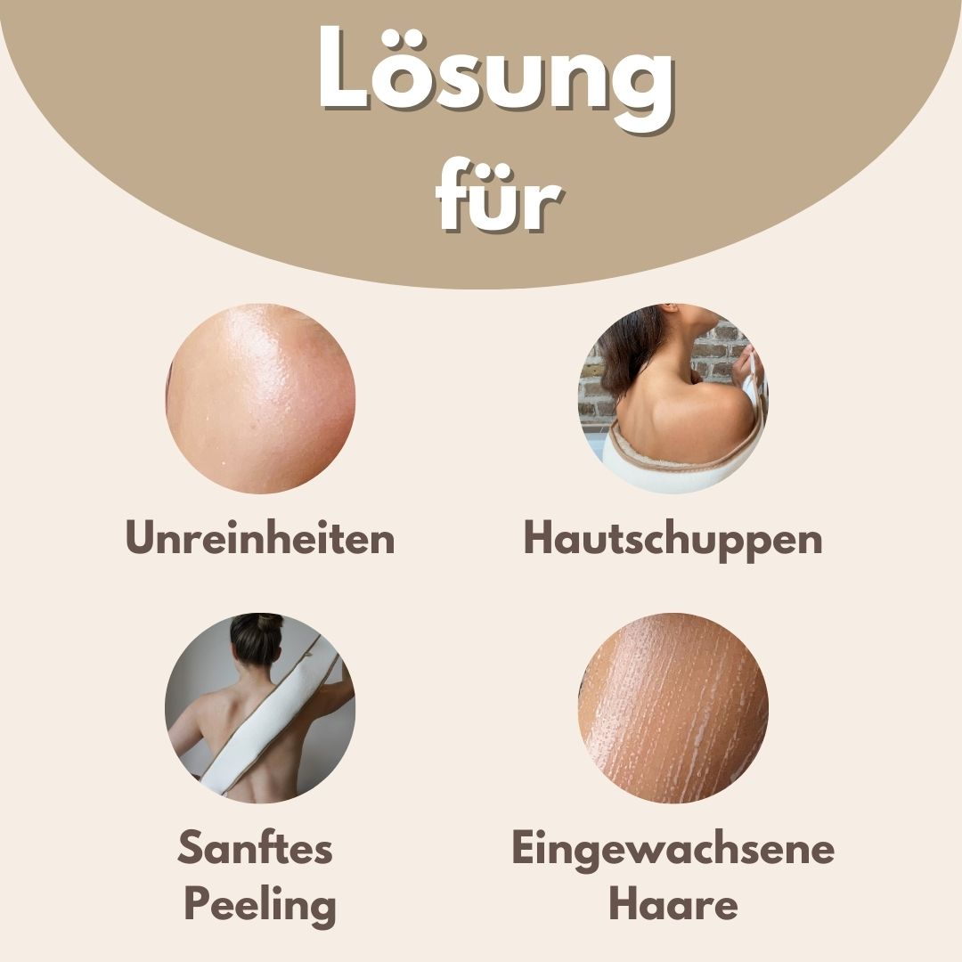 Bande dorsale exfoliante Loofah - éponge luffa 