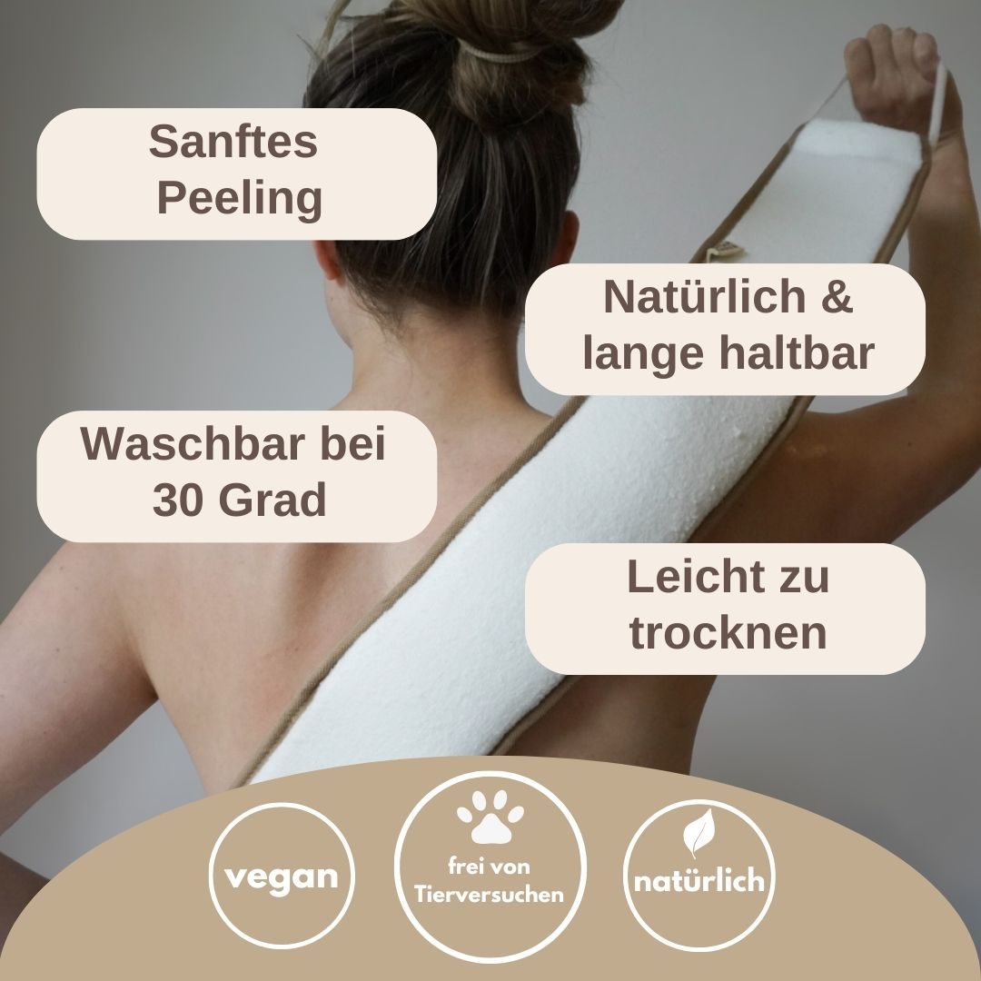 Bande dorsale exfoliante Loofah - éponge luffa 