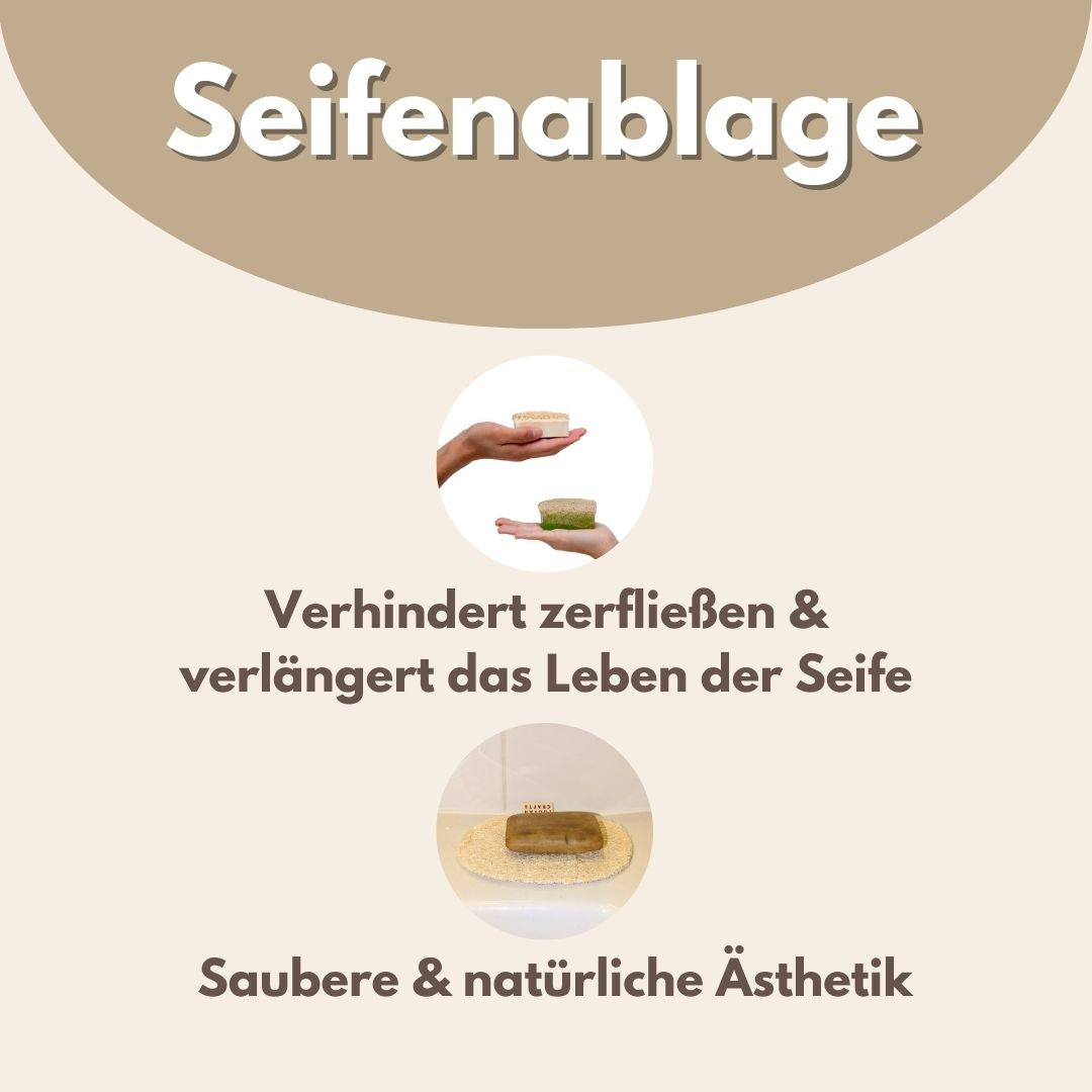 Loofah Soap Dish 2-Pack – Natural Luffa Sponge